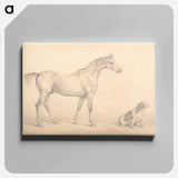 アートパネル-Portraits of a Gray Horse and a Black and White Spaniel
 - イェール大学アートギャラリー Canvas.