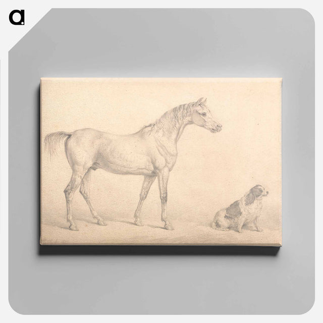 アートパネル-Portraits of a Gray Horse and a Black and White Spaniel
 - イェール大学アートギャラリー Canvas.