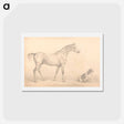 アートポストカード-Portraits of a Gray Horse and a Black and White Spaniel
 - イェール大学アートギャラリー Postcard.