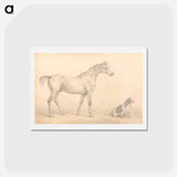 アートポストカード-Portraits of a Gray Horse and a Black and White Spaniel
 - イェール大学アートギャラリー Postcard.