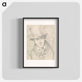アートポスター-Self-Portrait, Full Face Looking Downwards to Right, Wearing a Top Hat
 - イェール大学アートギャラリー Poster.