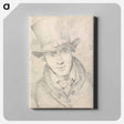 アートパネル-Self-Portrait, Full Face Looking Downwards to Right, Wearing a Top Hat
 - イェール大学アートギャラリー Canvas.