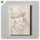 アートパネル-Self-Portrait, Full Face Looking Downwards to Right, Wearing a Top Hat
 - イェール大学アートギャラリー Canvas.