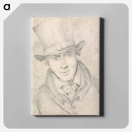 アートパネル-Self-Portrait, Full Face Looking Downwards to Right, Wearing a Top Hat
 - イェール大学アートギャラリー Canvas.