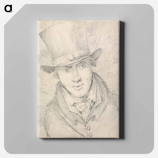 アートパネル-Self-Portrait, Full Face Looking Downwards to Right, Wearing a Top Hat
 - イェール大学アートギャラリー Canvas.
