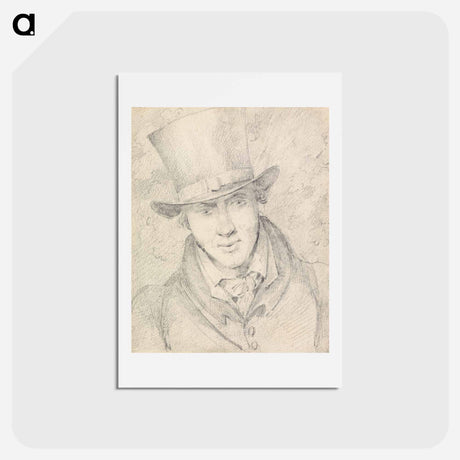 アートポストカード-Self-Portrait, Full Face Looking Downwards to Right, Wearing a Top Hat
 - イェール大学アートギャラリー Postcard.