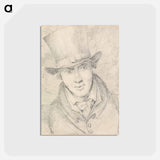 アートポストカード-Self-Portrait, Full Face Looking Downwards to Right, Wearing a Top Hat
 - イェール大学アートギャラリー Postcard.