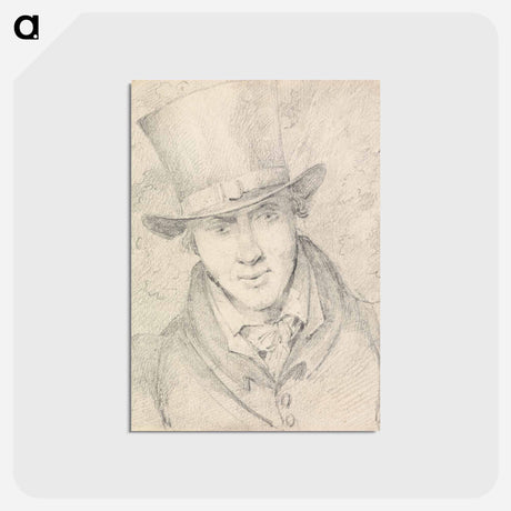アートポストカード-Self-Portrait, Full Face Looking Downwards to Right, Wearing a Top Hat
 - イェール大学アートギャラリー Postcard.