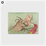 アートポストカード-The Power of Beauty; - St. Cecillia Charming the Brute; - or - The Seduction of the Welch-Ambassador
 - イェール大学アートギャラリー Postcard.