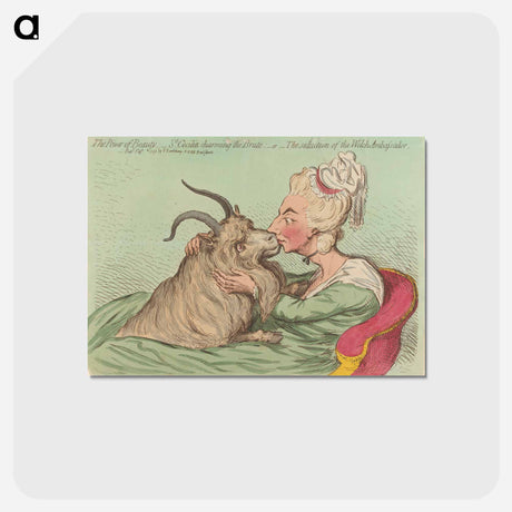 アートポストカード-The Power of Beauty; - St. Cecillia Charming the Brute; - or - The Seduction of the Welch-Ambassador
 - イェール大学アートギャラリー Postcard.