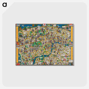 アートポストカード-The Wonderground Map of London Town
 - ボストン公共図書館 Postcard.