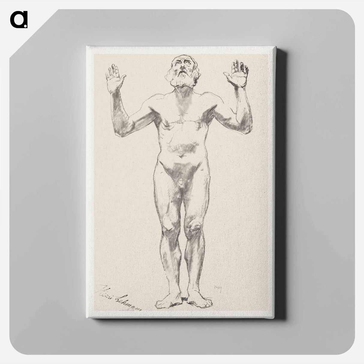 アートパネル-Nude Study of an Old Man
 - クリーブランド美術館 Canvas.
