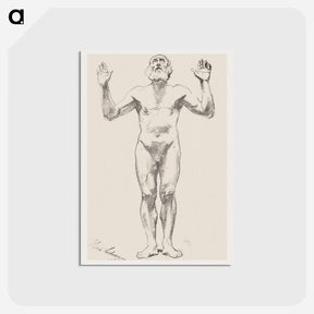 アートポストカード-Nude Study of an Old Man
 - クリーブランド美術館 Postcard.