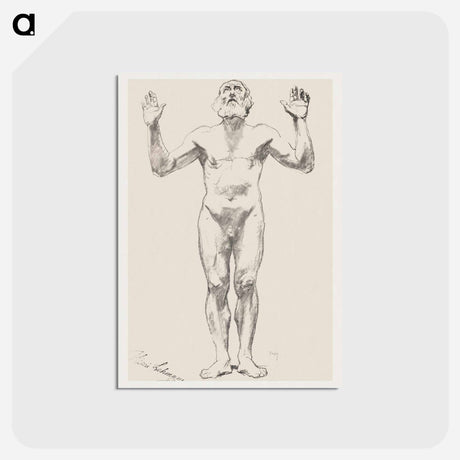 アートポストカード-Nude Study of an Old Man
 - クリーブランド美術館 Postcard.