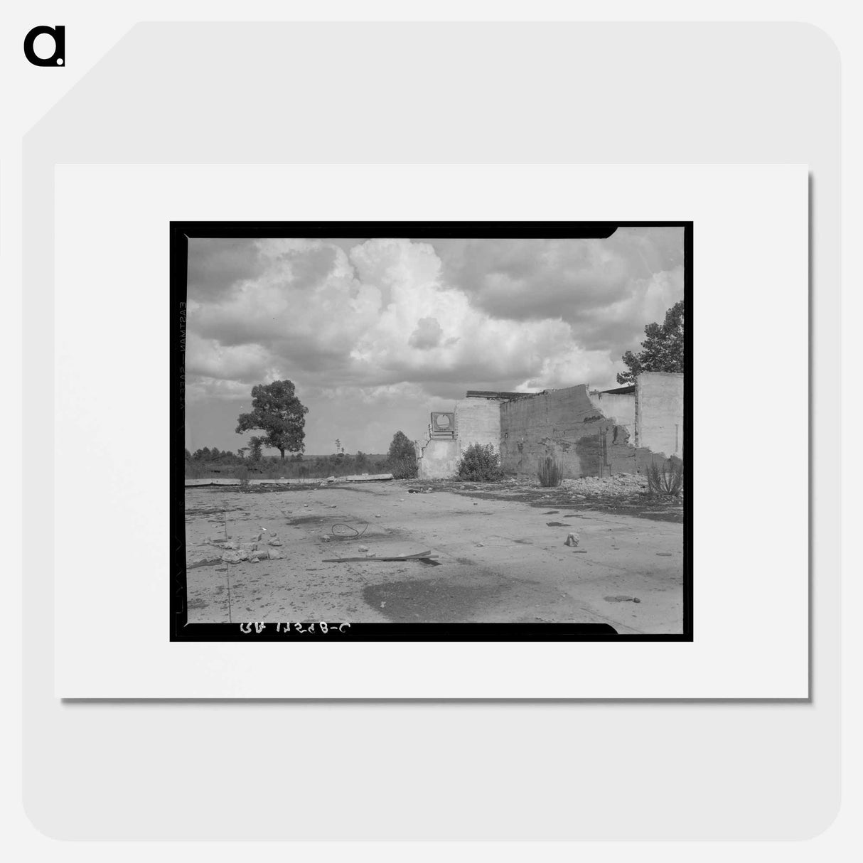 Bank at Fullerton, Louisiana - Dorothea Lange Poster.