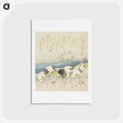 アートポストカード-Hokusai's Herd Of Cranes - 葛飾 北斎 Postcard.