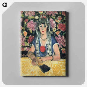アートパネル-Spanish woman: Harmony in Blue - アンリ マティス Canvas.