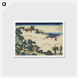 アートポストカード-Hokusai's Cherry Blossoms at Yoshino - 葛飾 北斎 Postcard.