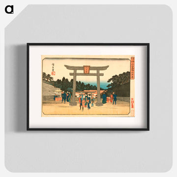 Sannō Shrine at the Nagata Riding Grounds
 - 歌川 広重 Poster.
