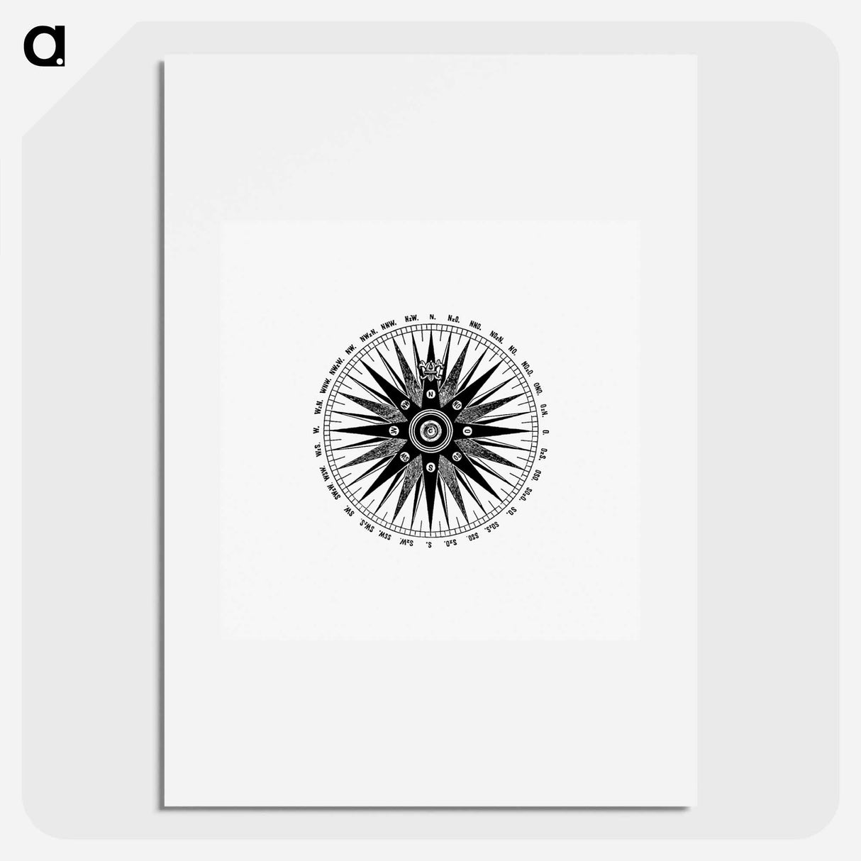 アートポスター-Compass from Four Thousand Miles Under Storm Sailing On.. Yacht Aldegonda.. With.. Illustrations, Etc
 - 大英図書館 Poster.