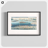 Great Scene of Fishing in the Bay
 - 歌川 広重 Poster.