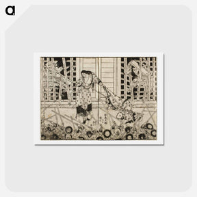 アートポストカード-Tales of the Water Margin - 葛飾 北斎 Postcard.