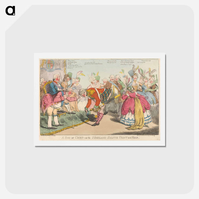 アートポストカード-A Boo at Court - or The Highland Salute Front & Rear
 - イェール大学アートギャラリー Postcard.