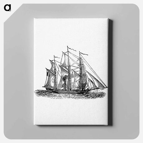 アートパネル-Steamboat from Paris-Neuf, Or Dream And Reality. Great Phantasmagoria
 - 大英図書館 Canvas.