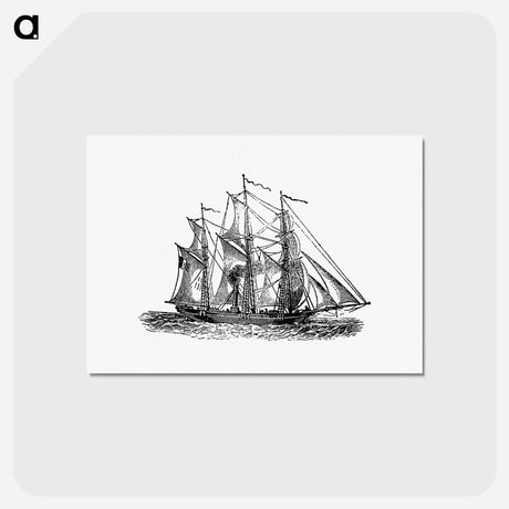 アートポストカード-Steamboat from Paris-Neuf, Or Dream And Reality. Great Phantasmagoria
 - 大英図書館 Postcard.