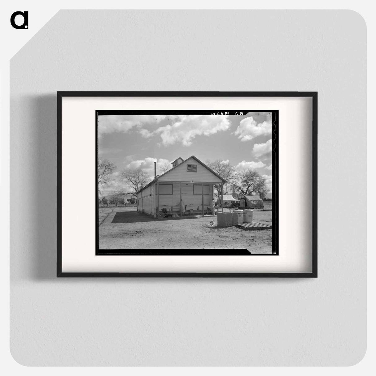 Utility units at Marysville resettlement camp - Dorothea Lange Poster.