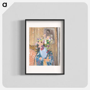 アートポスター-Fleurs Devant Un Portrait - アンリ マティス Poster.