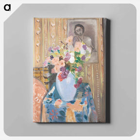 アートパネル-Fleurs Devant Un Portrait - アンリ マティス Canvas.