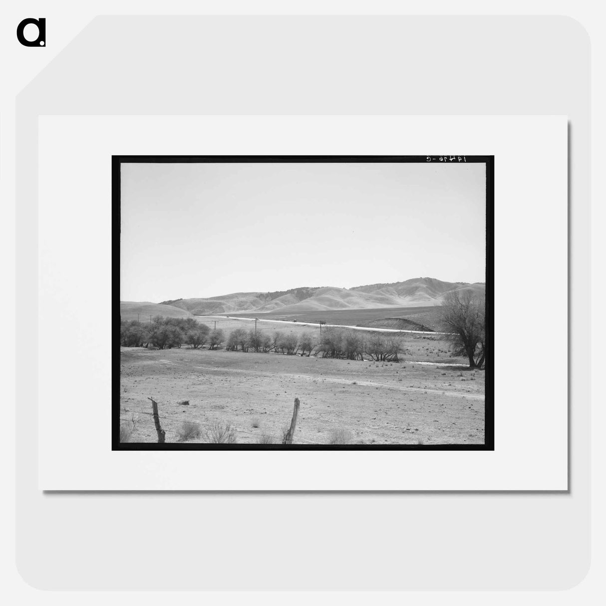 US 99 on ridge over Tehachapi Mountains - Dorothea Lange Poster.