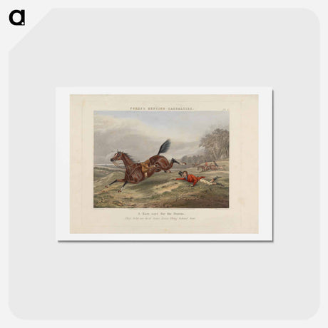 アートポストカード-Fox Hunting: Fores's Hunting Casualties - A Rare sort for the Downs
 - イェール大学アートギャラリー Postcard.