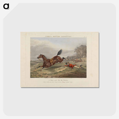 アートポストカード-Fox Hunting: Fores's Hunting Casualties - A Rare sort for the Downs
 - イェール大学アートギャラリー Postcard.