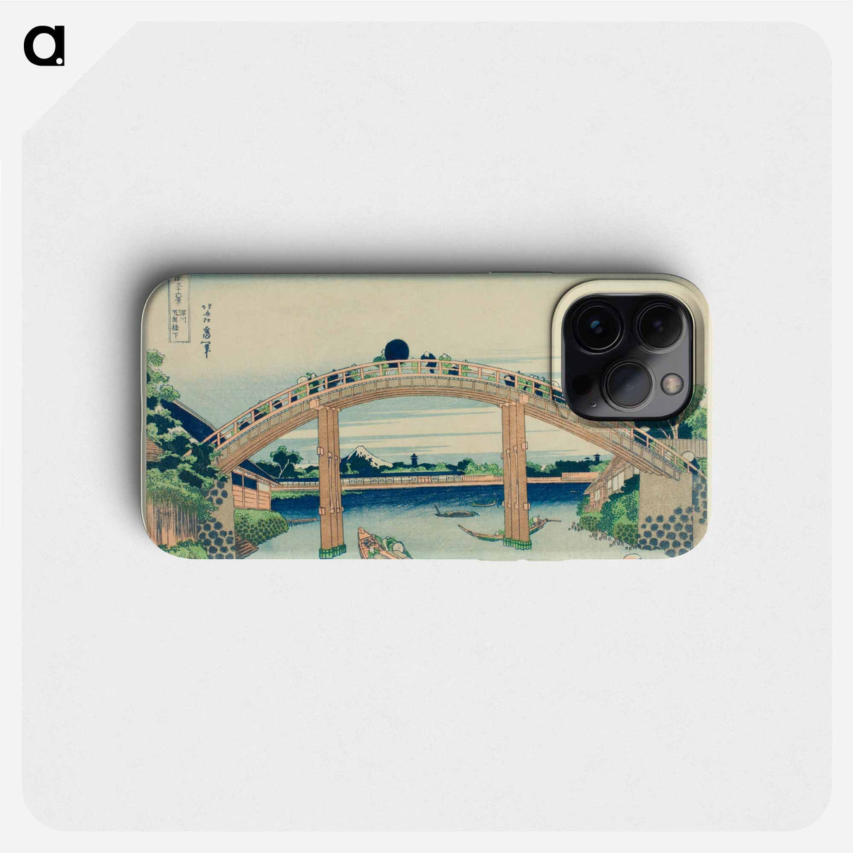 Beneath Mannen Bridge in Fukagawa - 葛飾 北斎 Phone Case.