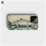 Beneath Mannen Bridge in Fukagawa - 葛飾 北斎 Phone Case.