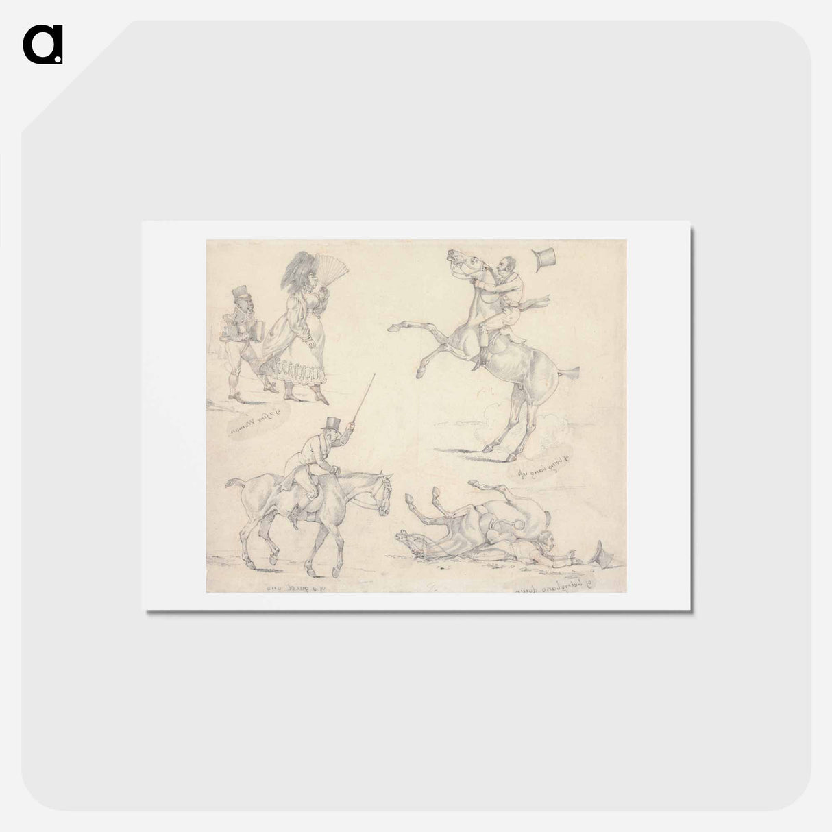 アートポストカード-Symptoms: of Being Bang Up, of a Fine Woman, of Being Bang Down, Of a Quiet One
 - イェール大学アートギャラリー Postcard.