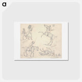 アートポストカード-Symptoms: of Being Bang Up, of a Fine Woman, of Being Bang Down, Of a Quiet One
 - イェール大学アートギャラリー Postcard.
