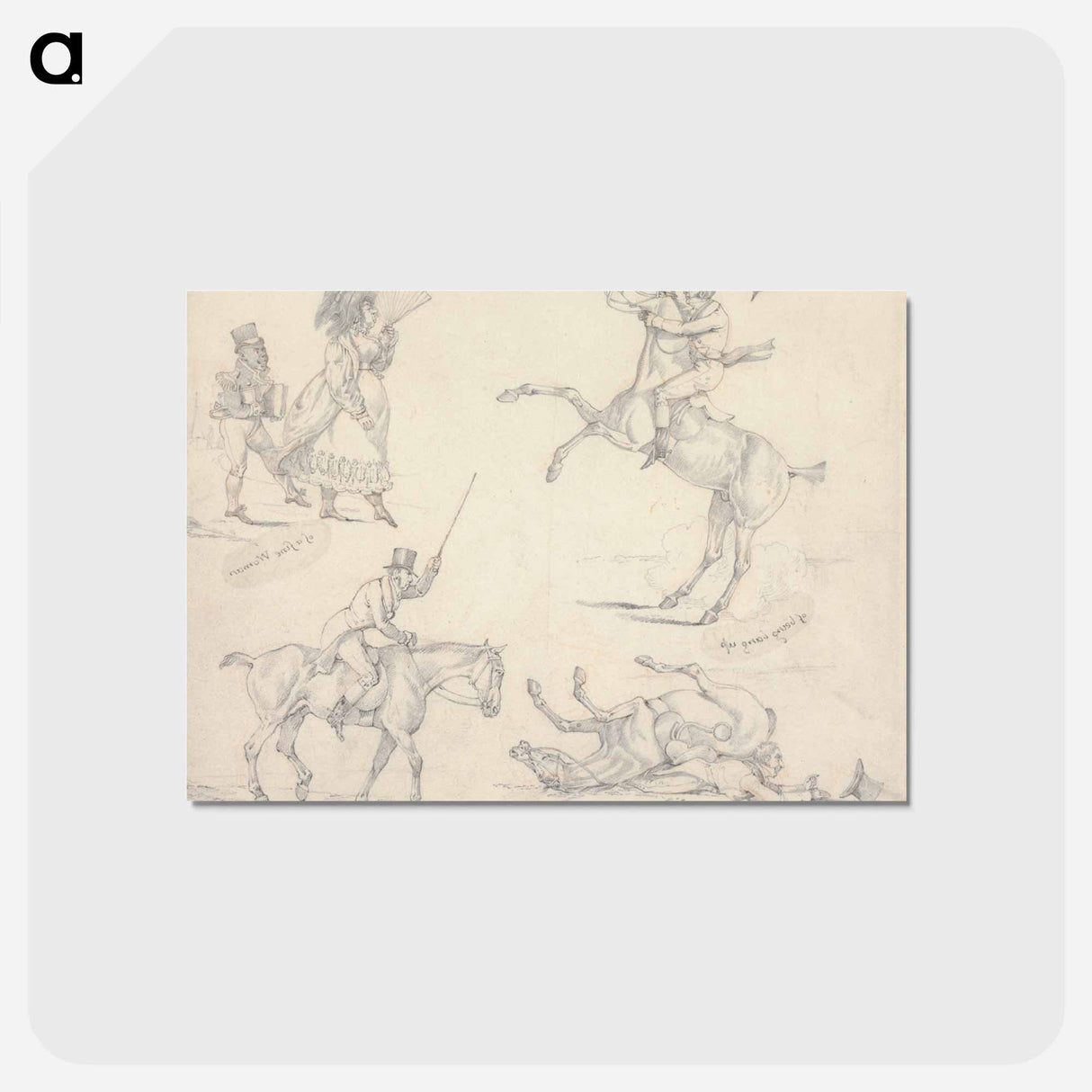 アートポストカード-Symptoms: of Being Bang Up, of a Fine Woman, of Being Bang Down, Of a Quiet One
 - イェール大学アートギャラリー Postcard.
