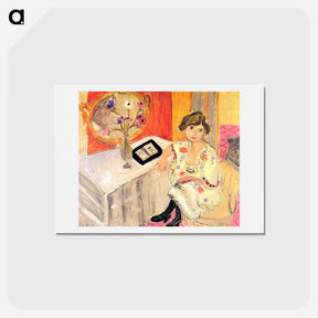 アートポストカード-Reading Woman, Daydreaming - アンリ マティス Postcard.