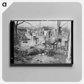 アートパネル-Shearing Preparation
 - ラッセル リー Canvas.