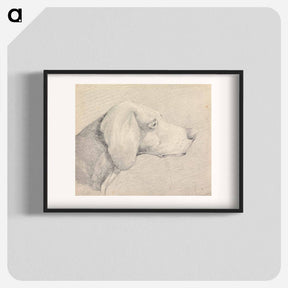 アートポスター-Head of a Foxhound, in Profile Right
 - イェール大学アートギャラリー Poster.