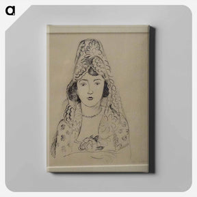 アートパネル-Woman in a Mantilla - アンリ マティス Canvas.