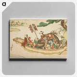 Ferry boat - Katsushika Hokusai Canvas.