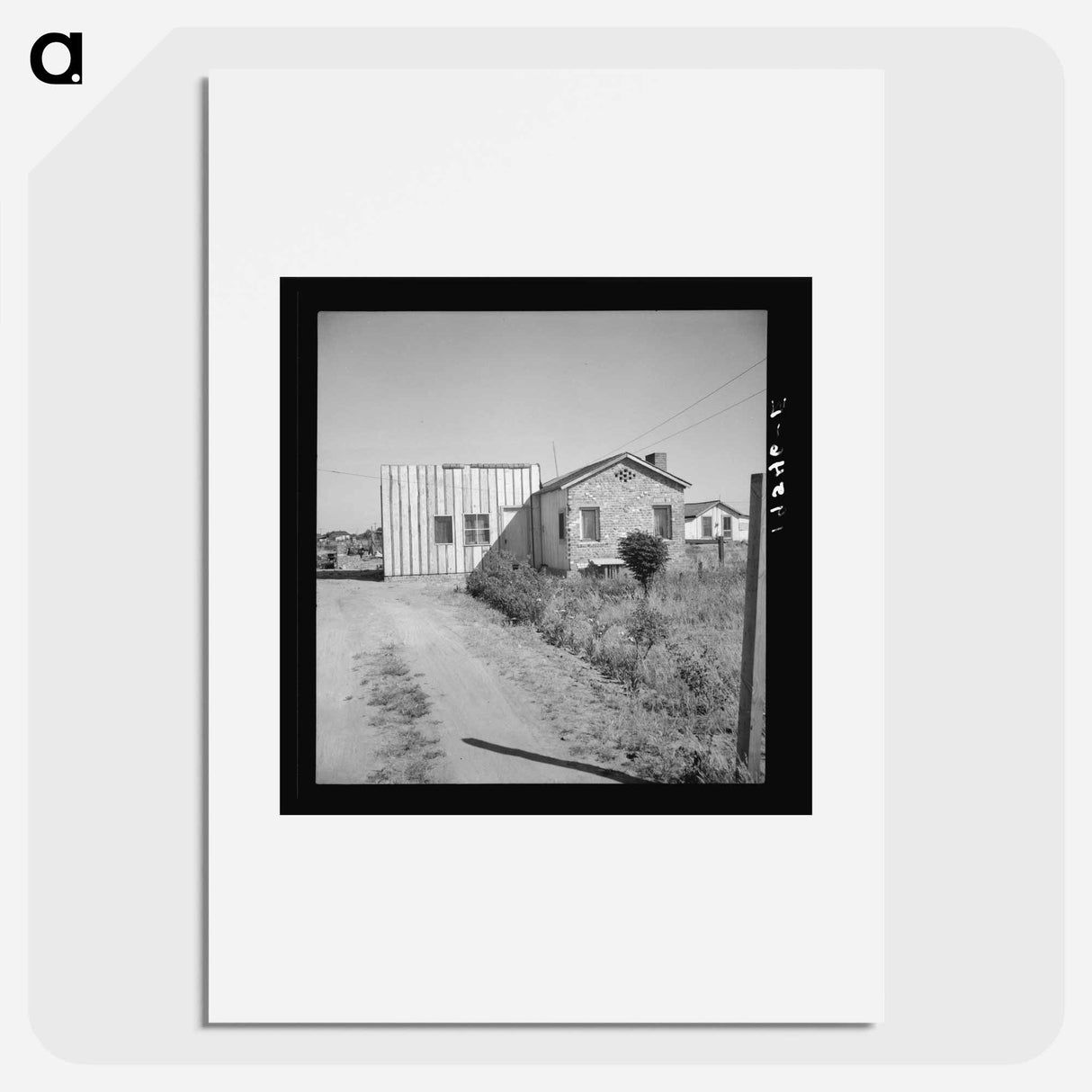 House which adjoins that of family described in 19553-E - Dorothea Lange Poster.