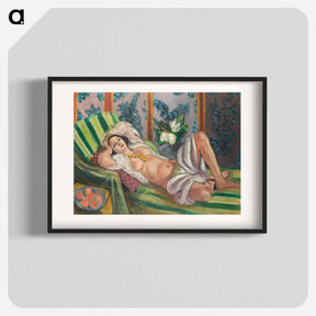アートポスター-Odalisque Couchée aux Magnolias - アンリ マティス Poster.