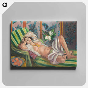 アートパネル-Odalisque Couchée aux Magnolias - アンリ マティス Canvas.