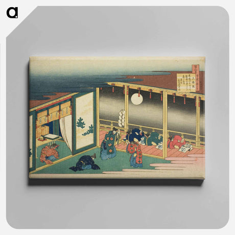 アートパネル-Poem by Sanjo-in - 葛飾 北斎 Canvas.