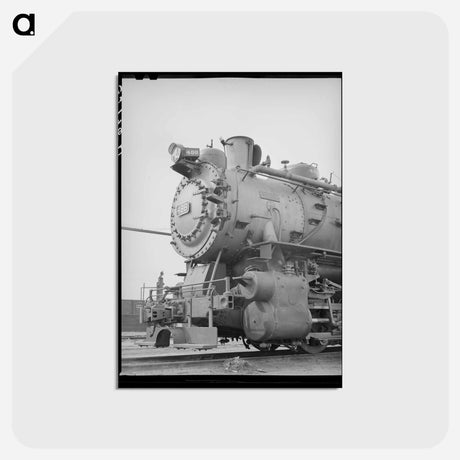 アートポストカード-Switching Engine, Big Spring
 - ラッセル リー Postcard.